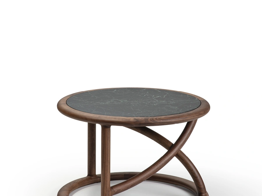 Flip marble and wood coffee table by Porada