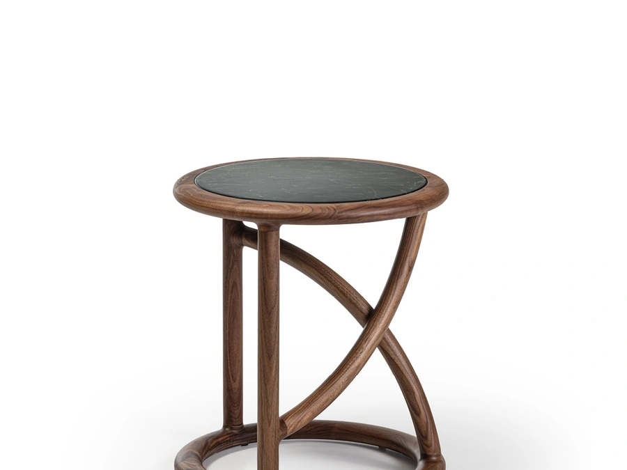 Flip marble and wood coffee table by Porada