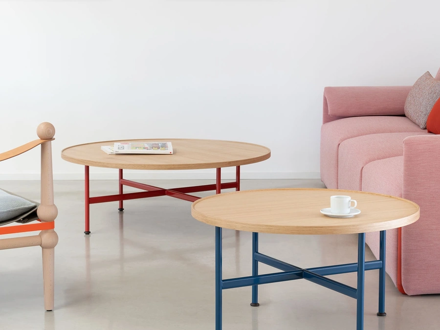 Motta natural oak veneered coffee table by Magis