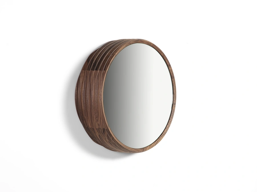 Slice Mirror with solid Canaletto Walnut frame by Porada