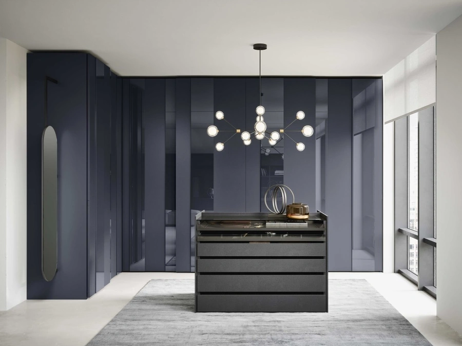 Plissé sliding wardrobe by Novamobili
