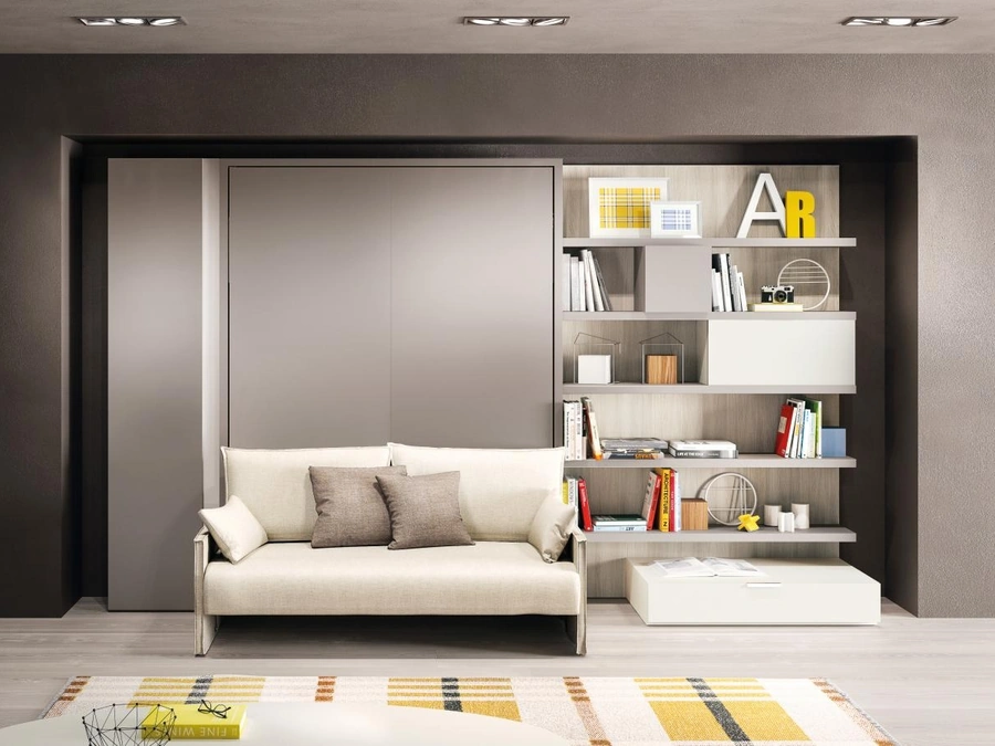 Penelope 2 Sofa 01 Wall Bed by Clei