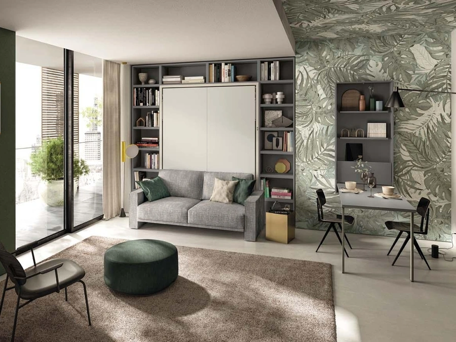 Penelope 2 Sofa 03 Wall Bed by Clei