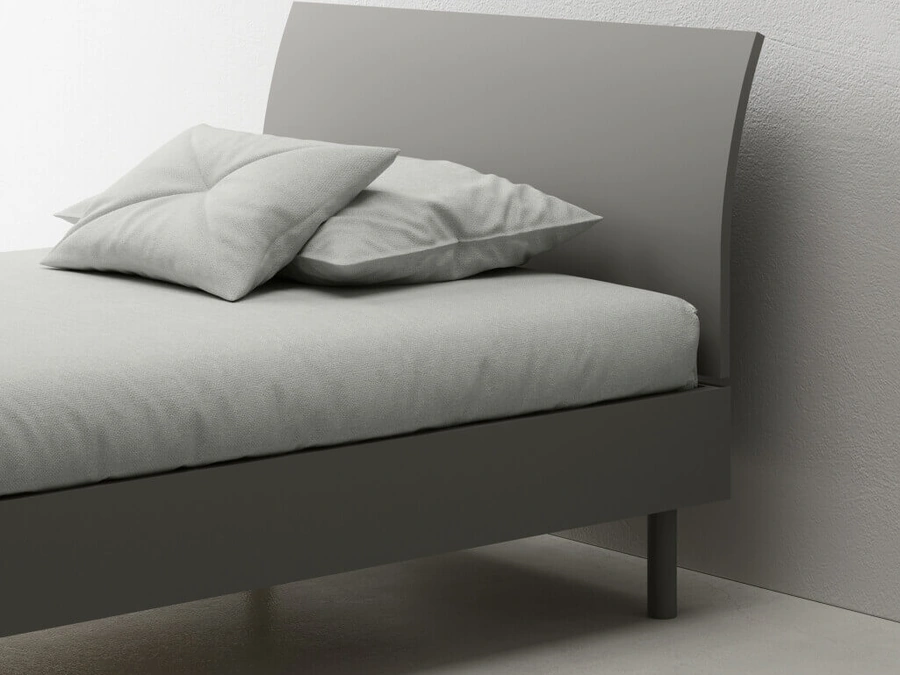 Double bed with Bent headboard by Zalf