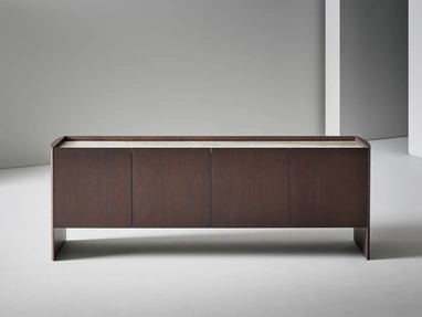 Alicanto credenza in legno e piano in ceramica con 4 ante di Bonaldo