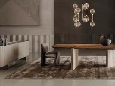High-gloss lacquered wood credenza Arragan by Bonaldo