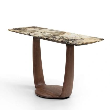 Entryway Furniture Saddle Console by Porada