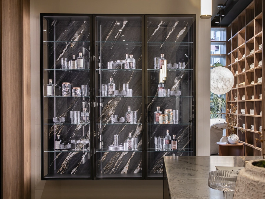 Velia wall-mounted cabinet by Novamobili