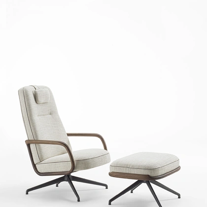 Cuna Lounge High Armchair by Porada