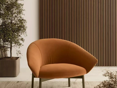 Petra upholstered armchair by Bontempi