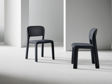 Chair upholstered in Artemis fabric by Bonaldo.