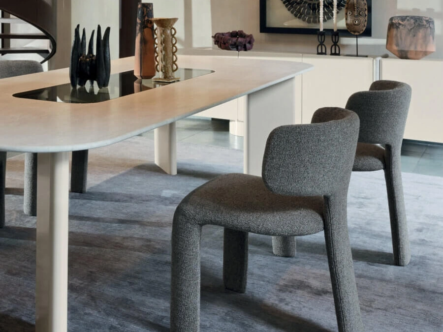Bliss chair upholstered in Ditre Italia fabric