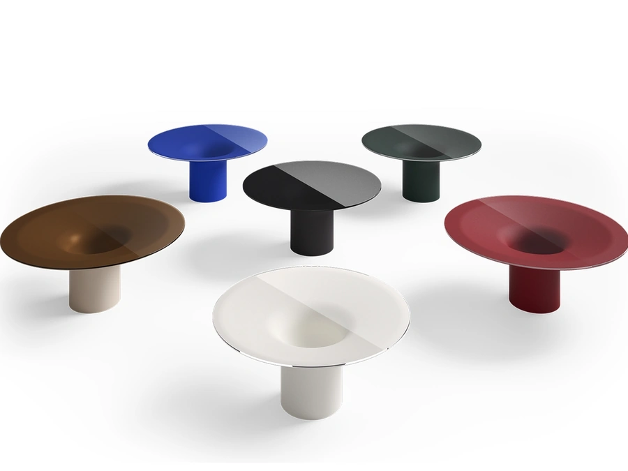 Helicon Table with Desalto glass top