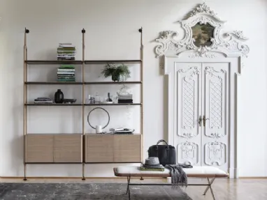 Wall-mounted bookshelf Aria by Porada