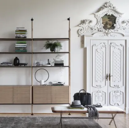 Wall-mounted bookshelf Aria by Porada