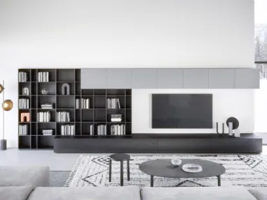 Wall 12 bookcase by Novamobili.