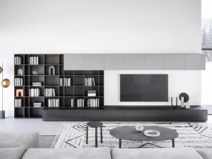 Wall 12 bookcase by Novamobili.