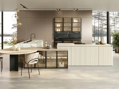 Modern Kitchen with Color Trend 02 Island by Stosa