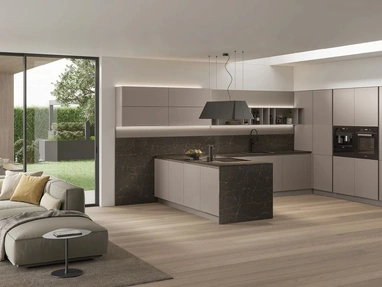 Modern Kitchen with peninsula Color Trend 03 by Stosa