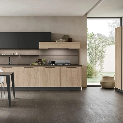 Stosa Infinity 09 Linear Modern Kitchen in Oak and PET