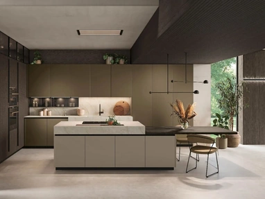Modern Kitchen with Island Metropolis 01 by Stosa