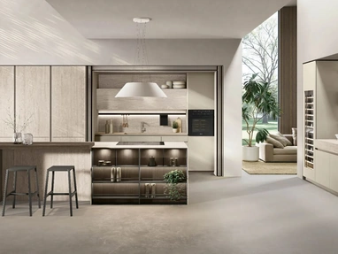 Modern Kitchen with Aliant 01 Island by Stosa