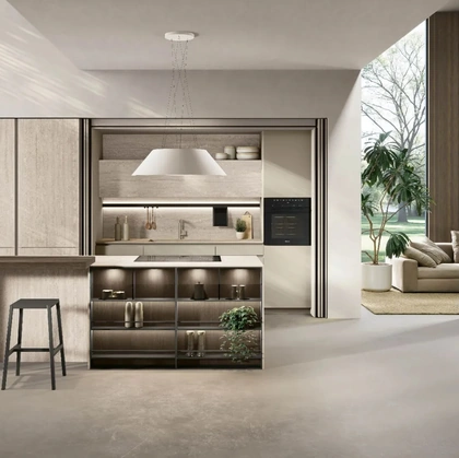 Modern Kitchen with Aliant 01 Island by Stosa