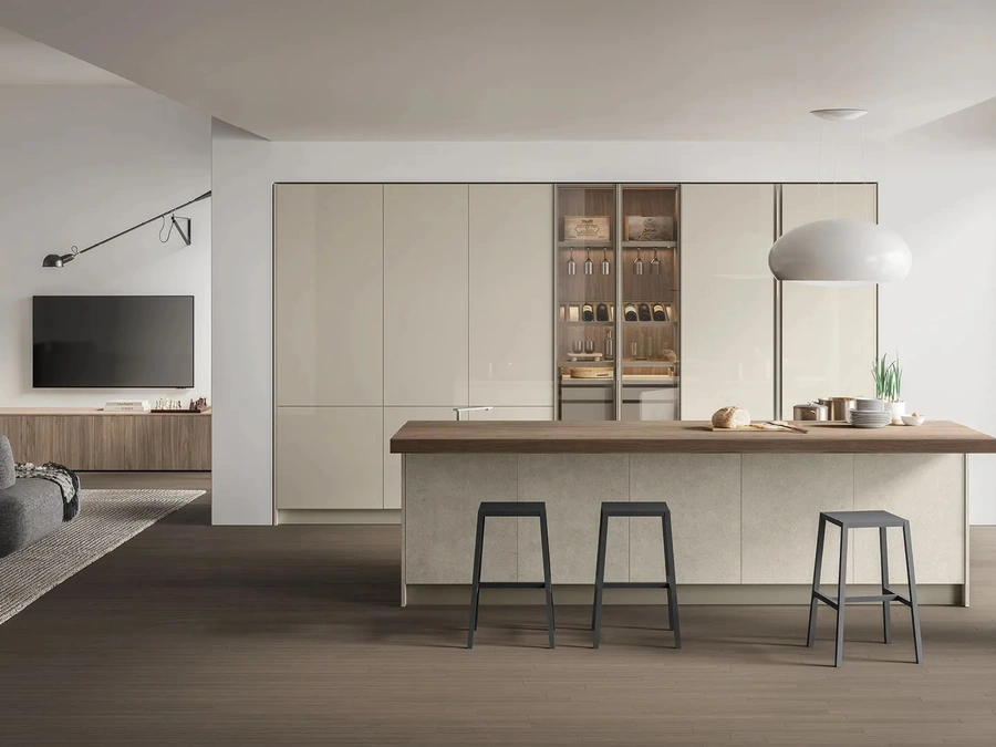 Modern Kitchen with Aliant 02 Island by Stosa