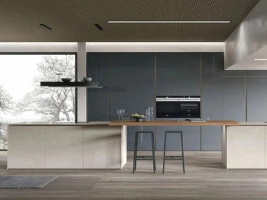 Modern Kitchen with Aliant 07 Island by Stosa