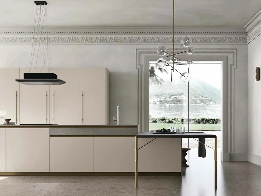 Modern Kitchen with Metropolis 05 Peninsula by Stosa