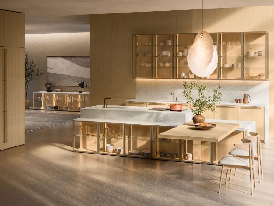 Design Kitchen with Antis Project 2 Island in Euromobil Oak