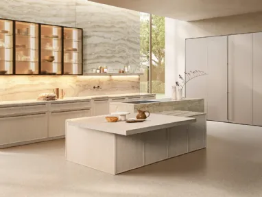 Design Kitchen with Antis Project 3 island in bleached and sandblasted oak by Euromobil