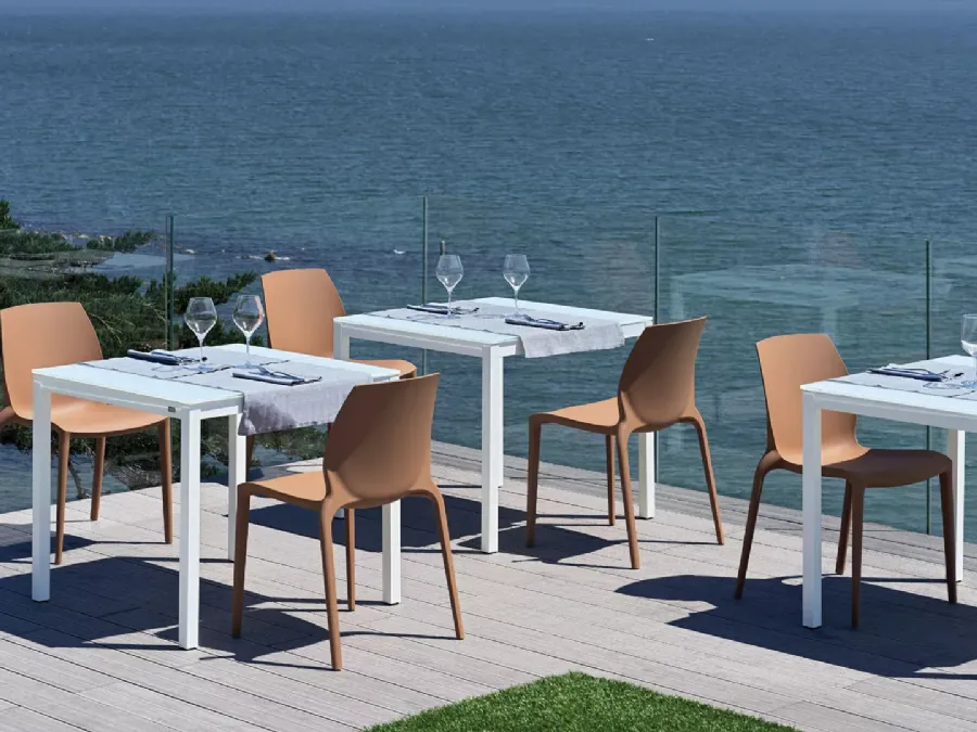 Diesis Outdoor Table with Glass Top by Bontempi