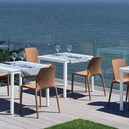 Diesis Outdoor Table with Glass Top by Bontempi