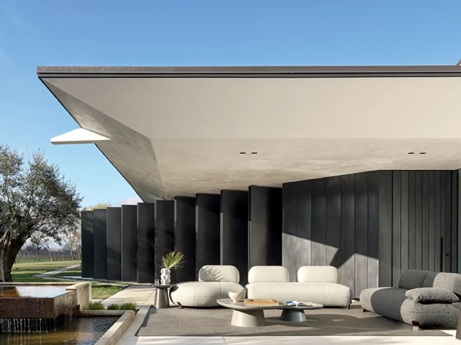 Pacific upholstered fabric sofa by Ditre Italia.