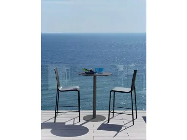 Tall Rico Outdoor Side Table in lacquered steel by Bontempi