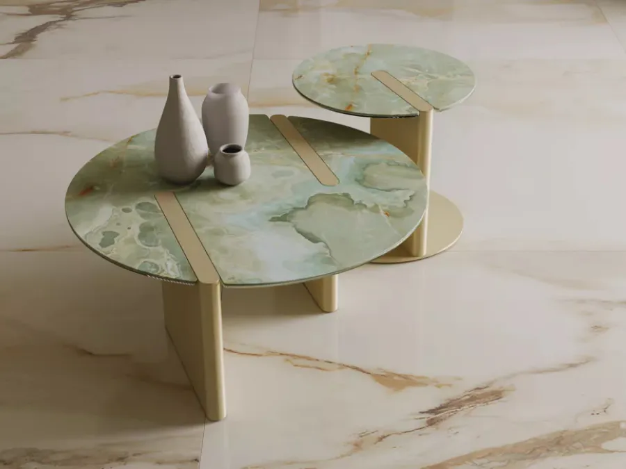 Coffee table in SuperMarmo Bolt by Bontempi