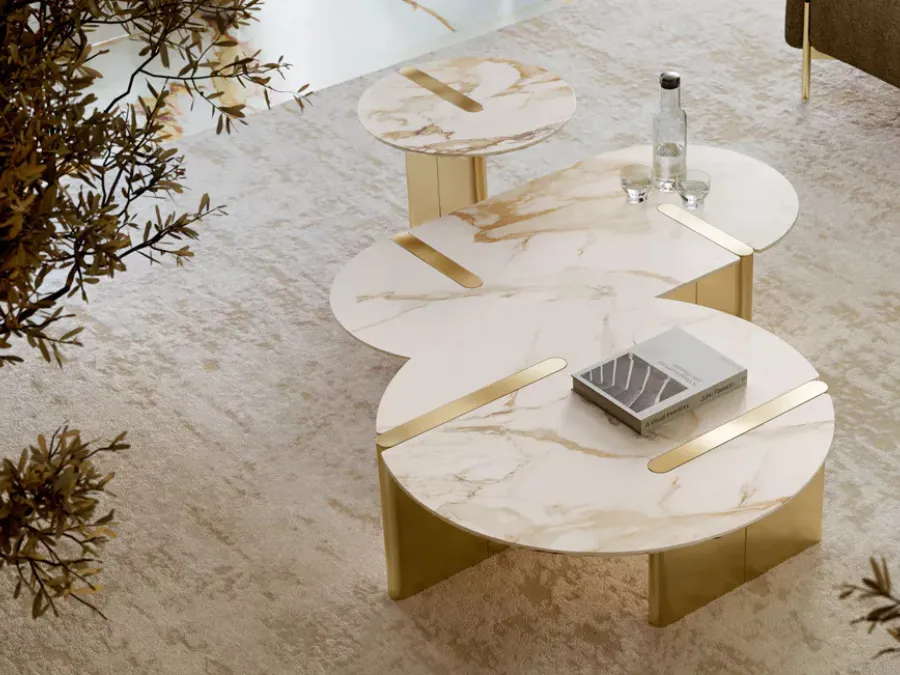 Coffee table in SuperMarmo Bolt by Bontempi