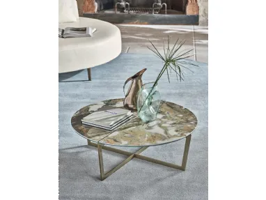 Cross Round Coffee Table by Bontempi