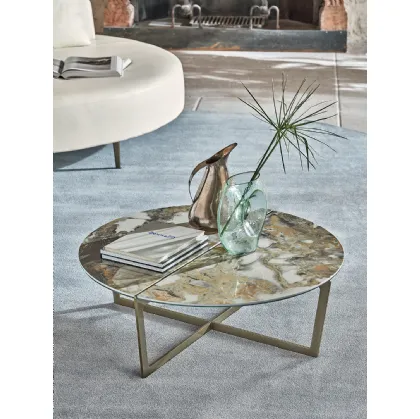 Cross Round Coffee Table by Bontempi