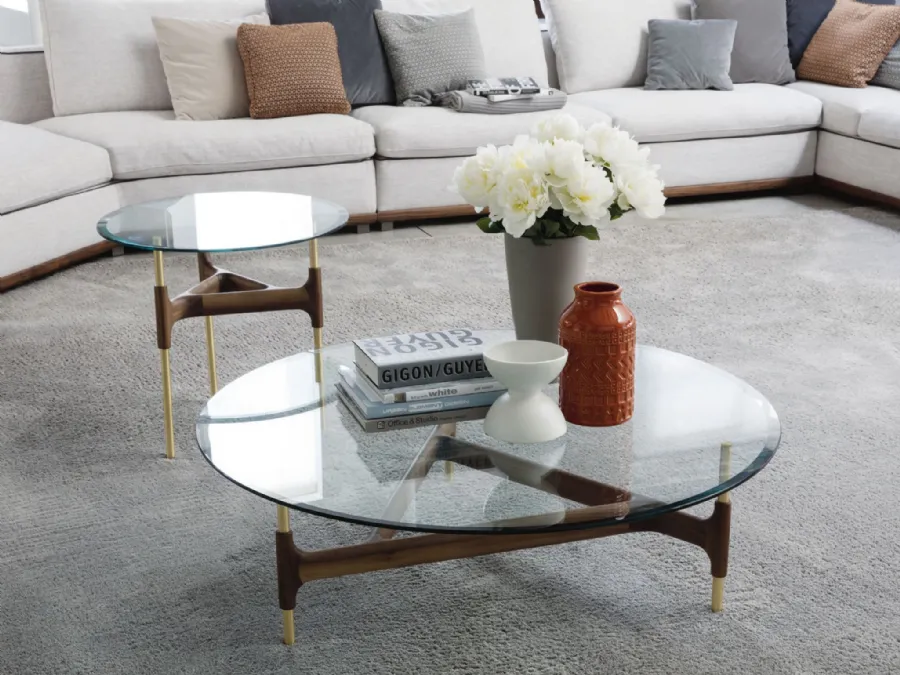 Porada's Joint Glass Coffee Table.