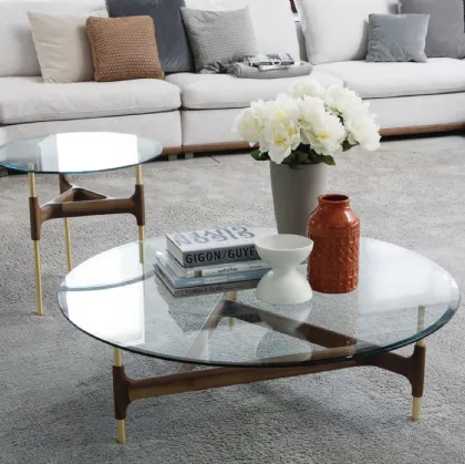 Porada's Joint Glass Coffee Table.