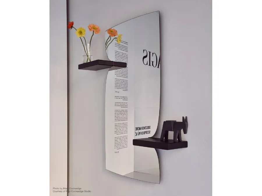 Morphed Mirror with shelves by Magis
