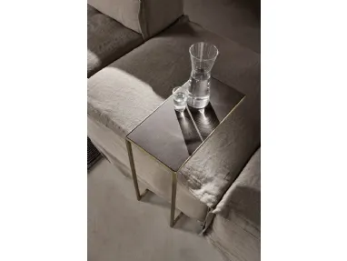 Narciso C coffee table in wood and metal by Cantori.