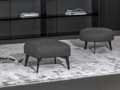 Pouf in fabric upholstery with Lovy legs by Bonaldo.