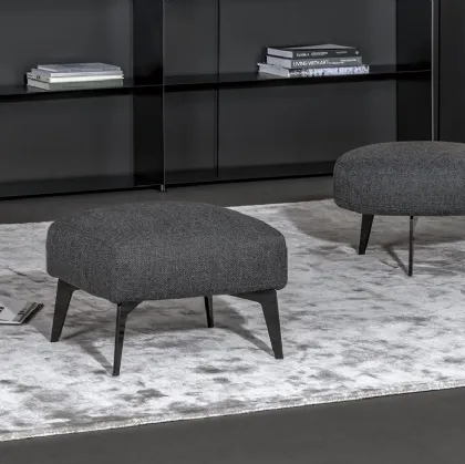 Pouf in fabric upholstery with Lovy legs by Bonaldo.