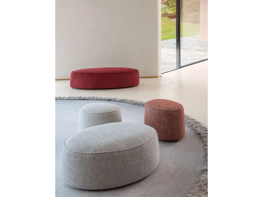 Pouf Pond in padded fabric by Desirèe
