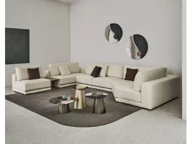 Luxor mirror with decorative elements in SuperMarble and Bontempi wood.