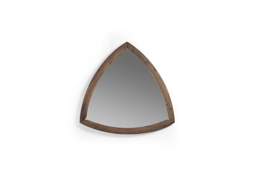 Wall mirror Suits with solid Canaletto walnut structure by Porada