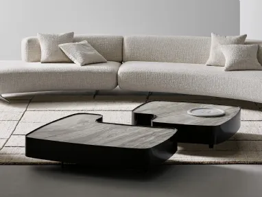 Aspen coffee table with a ceramic top by Bonaldo